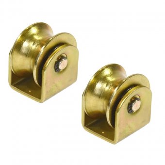 Set format din 2 Role, 8 cm diametru, pentru porti culisante, pentru teava