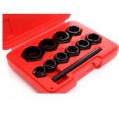 Set extractoare pentru suruburi rupte, piulite, prezoane deteriorate 10 piese, 9-19 mm